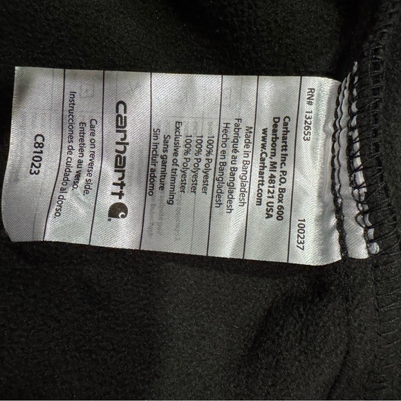 Carhartt Black Zip-Up Jacket with Pocket - Picture 5 of 8
